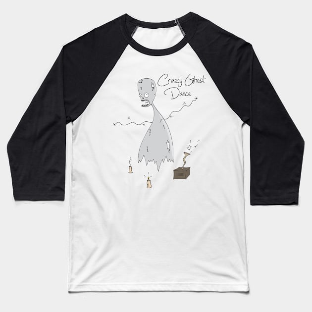 Crazy Ghost Dance Baseball T-Shirt by Riido6